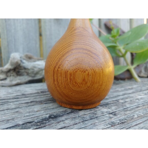 Vintage Longneck Hardwood Bud Vase, Romantic Gift For Women - Picture 2 of 10
